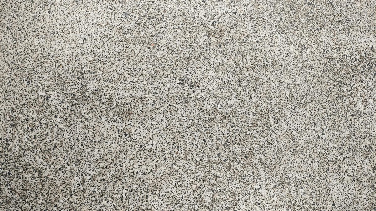 Close-up of an exposed aggregate concrete surface